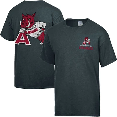 Men's Comfort Wash Charcoal Arkansas Razorbacks Vintage Logo T-Shirt