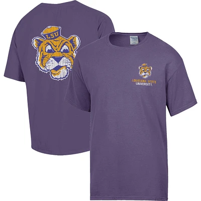 Men's Comfort Wash Purple LSU Tigers Vintage Logo T-Shirt