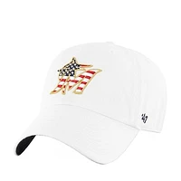 Men's '47 White Miami Marlins Homeland Clean Up Adjustable Hat