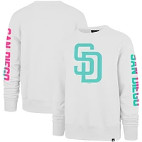 Men's '47 White San Diego Padres City Connect Legend Headline Pullover Sweatshirt