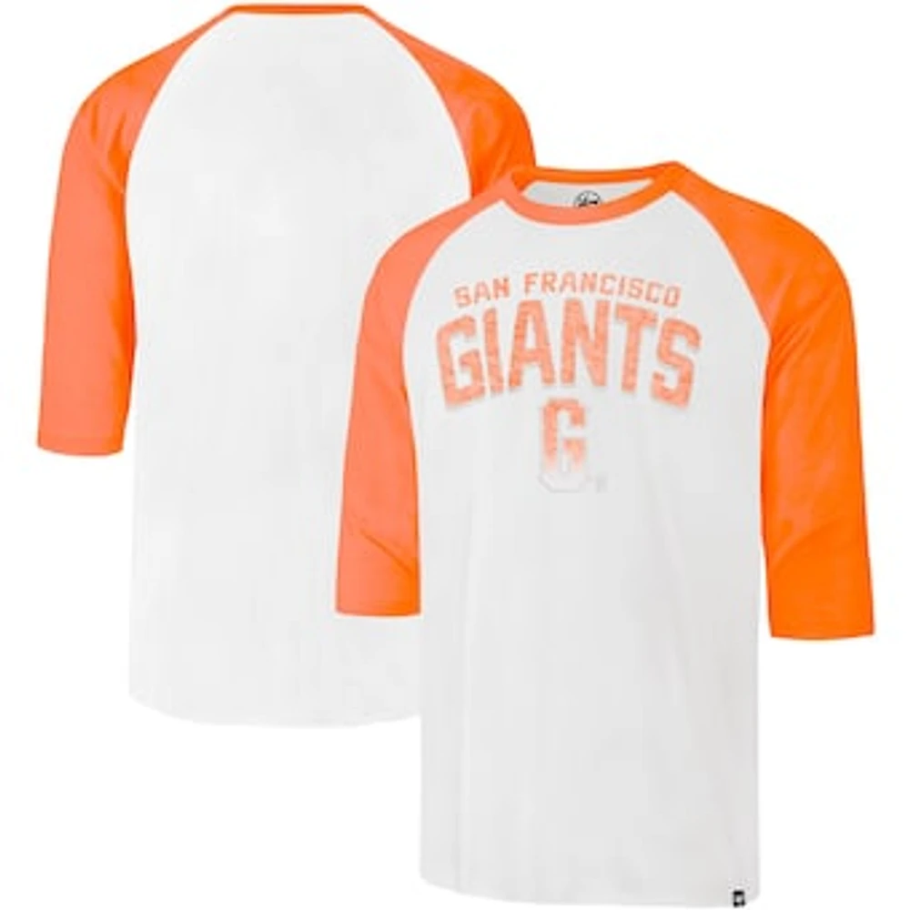 Men's '47 Cream San Francisco Giants City Connect Crescent Franklin Raglan 3/4-Sleeve T-Shirt