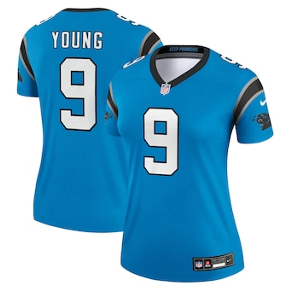 Women's Nike Bryce Young  Blue Carolina Panthers Alternate Legend Player Performance Top