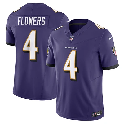 Men's Nike Zay Flowers Purple Baltimore Ravens Vapor F.U.S.E. Limited Jersey