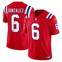 Men's Nike Christian Gonzalez Red New England Patriots  Vapor F.U.S.E. Limited Jersey