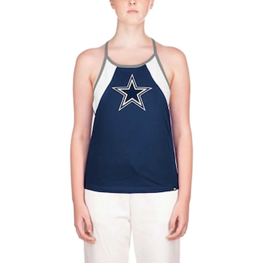 Women's New Era Navy Dallas Cowboys Ribbed Racerback Tank Top