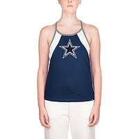 Women's New Era Navy Dallas Cowboys Ribbed Racerback Tank Top