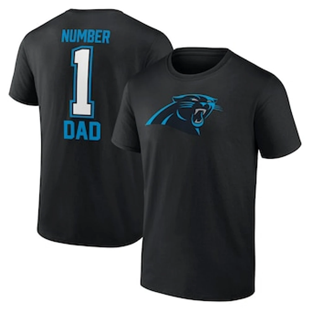 Men's Fanatics Black Carolina Panthers Father's Day T-Shirt