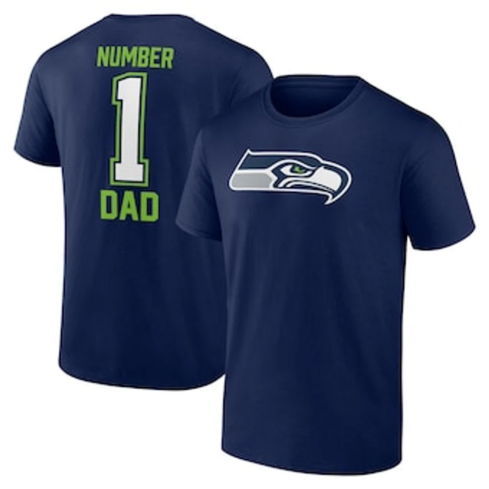 Men's Fanatics College Navy Seattle Seahawks Father's Day T-Shirt