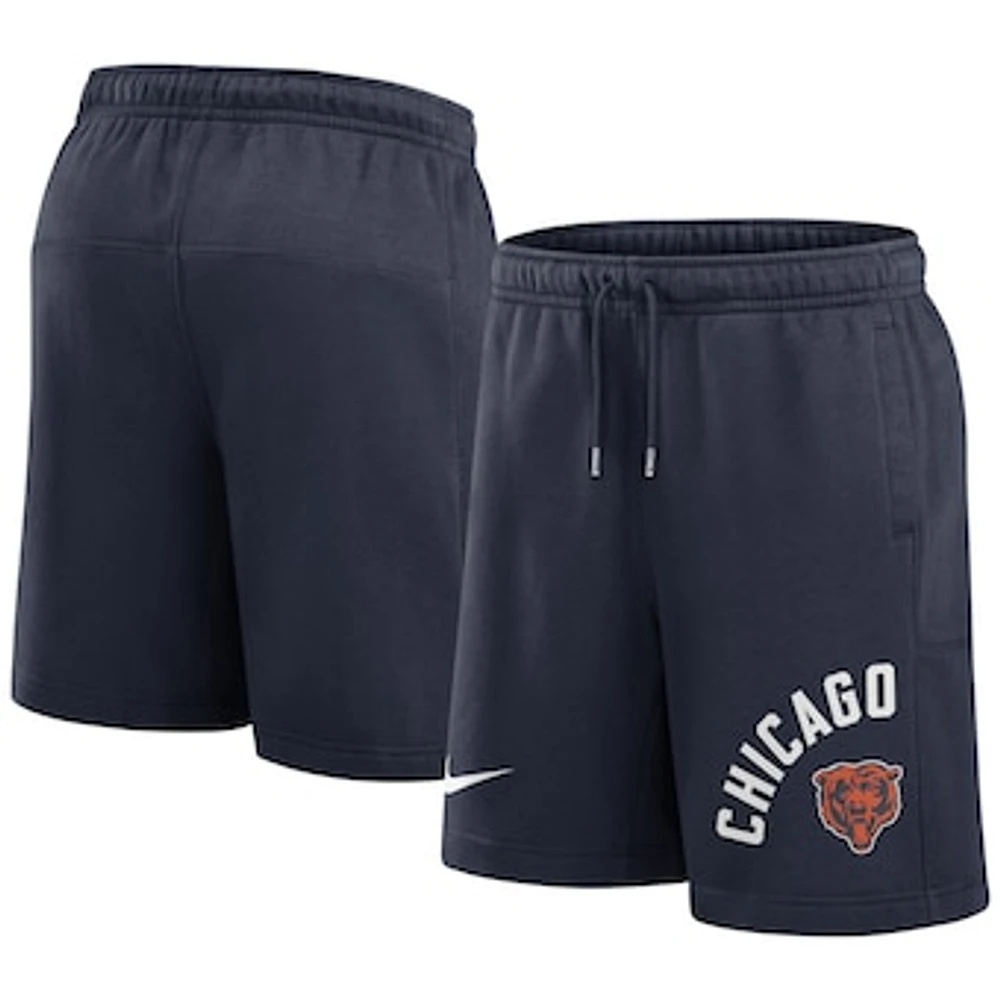 Men's Nike Navy Chicago Bears Arched Kicker Shorts