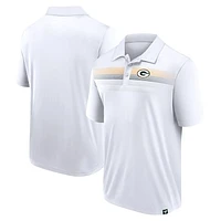 Men's Fanatics White Green Bay Packers Victory For Us Interlock Polo