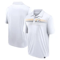 Men's Fanatics White Pittsburgh Steelers Victory For Us Interlock Polo