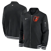 Men's Nike Black Baltimore Orioles Authentic Collection Full-Zip Bomber Jacket