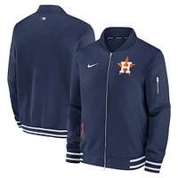 Men's Nike Navy Houston Astros Authentic Collection Full-Zip Bomber Jacket