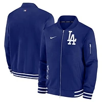 Men's Nike Royal Los Angeles Dodgers Authentic Collection Full-Zip Bomber Jacket