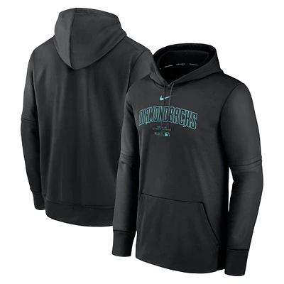 Men's Nike Black Arizona Diamondbacks Authentic Collection Practice Performance Pullover Hoodie