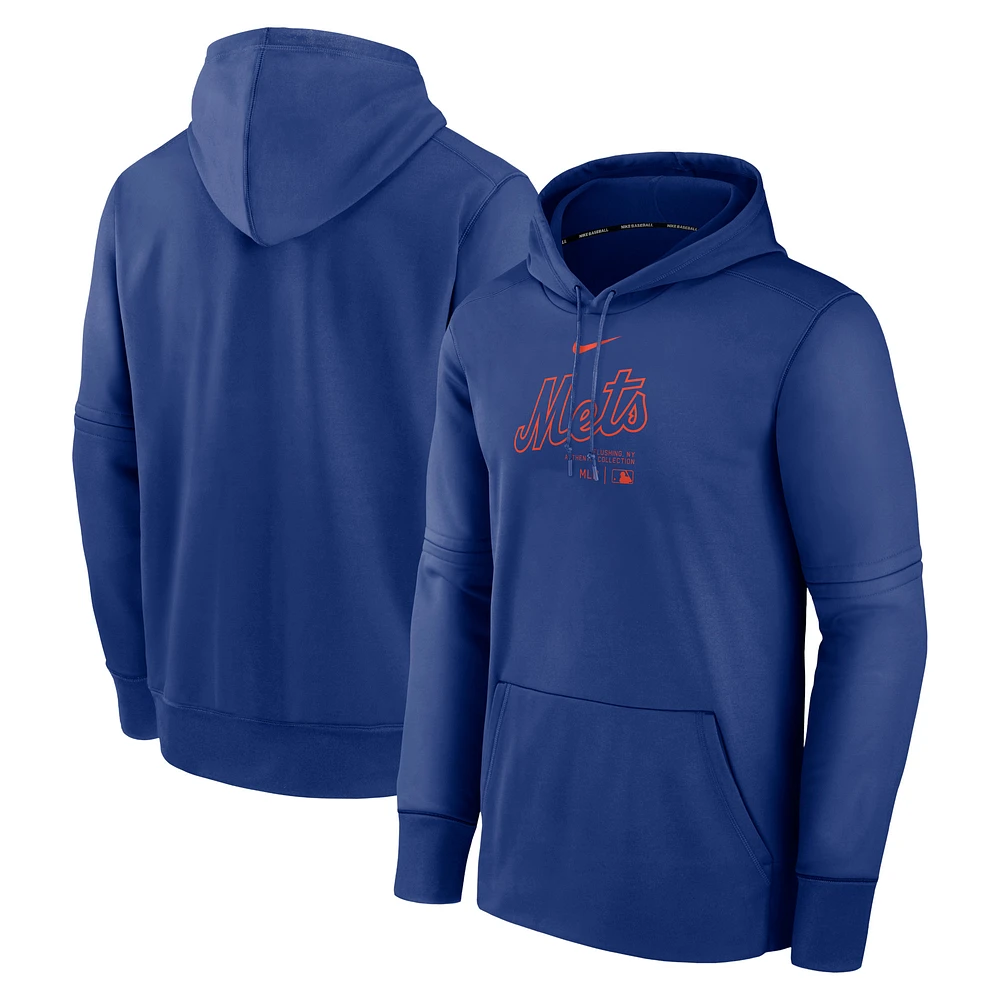 Men's Nike Royal New York Mets Authentic Collection Practice Performance Pullover Hoodie