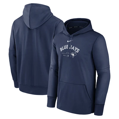 Men's Nike Navy Toronto Blue Jays Authentic Collection Practice Performance Pullover Hoodie