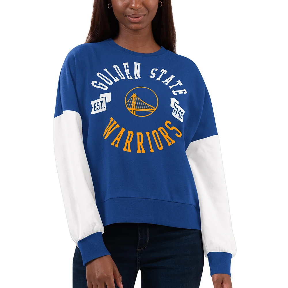 Women's Royal/White Golden State Warriors Team Pride Pullover Sweatshirt