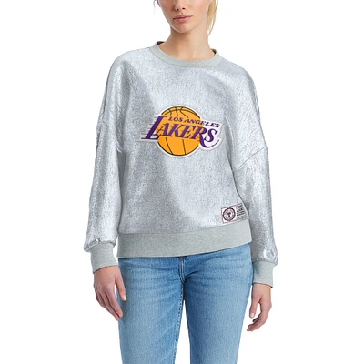 Women's Tommy Jeans Silver Los Angeles Lakers Tracy Pullover Sweatshirt