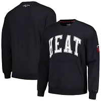 Men's Tommy Jeans Black Miami Heat Henry Pullover Sweatshirt