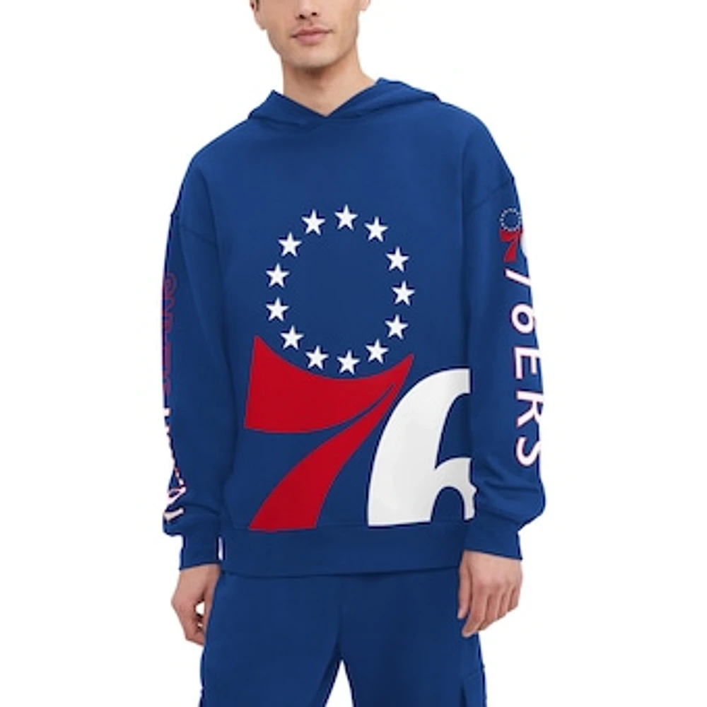 Men's Tommy Jeans Royal Philadelphia 76ers Kenny Pullover Hoodie