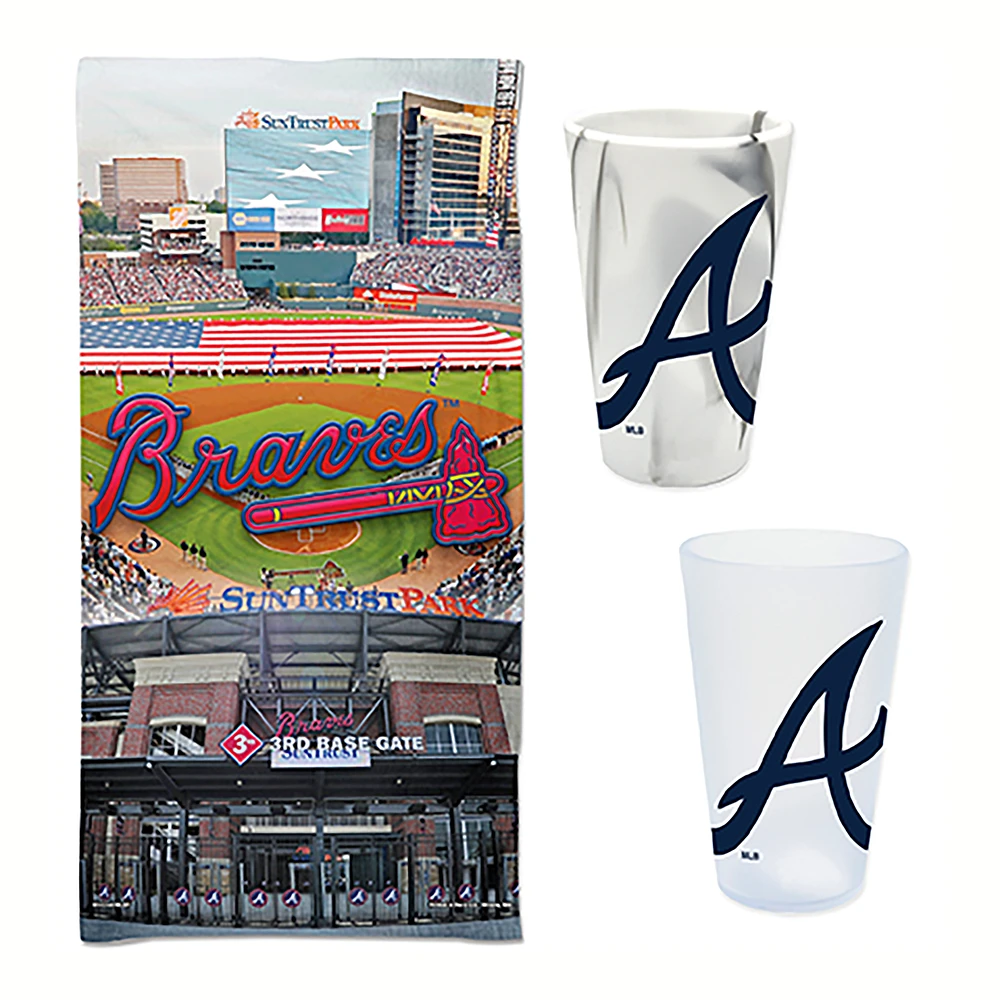 WinCraft Atlanta Braves Beach Day Accessories Pack