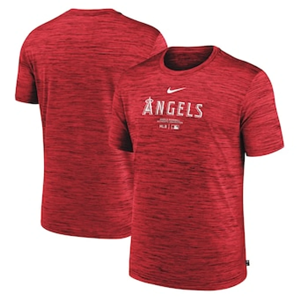 Men's Nike Red Los Angeles Angels Authentic Collection Velocity Performance Practice T-Shirt