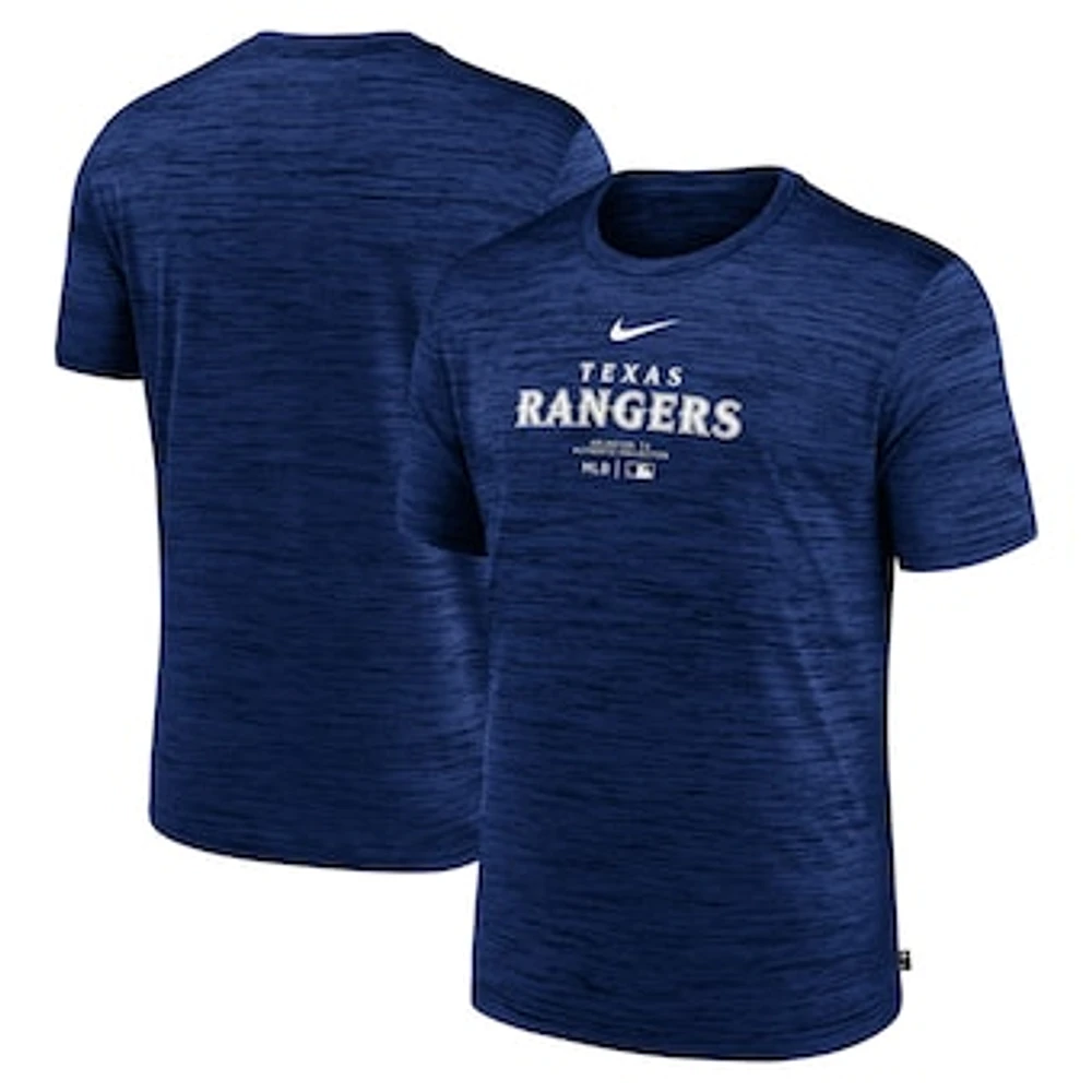 Men's Nike Royal Texas Rangers Authentic Collection Velocity Performance Practice T-Shirt