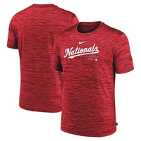 Men's Nike Red Washington Nationals Authentic Collection Velocity Performance Practice T-Shirt