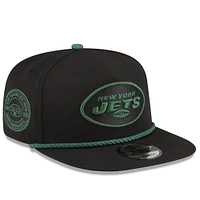 Men's New Era Black New York Jets Captain 9FIFTY Snapback Hat