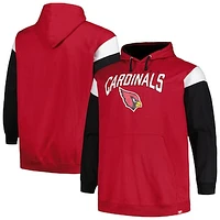 Men's Profile Cardinal Arizona Cardinals Big & Tall Trench Battle Pullover Hoodie