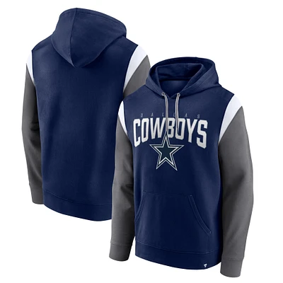 Men's Profile Navy Dallas Cowboys Big & Tall Trench Battle Pullover Hoodie