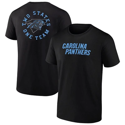 Men's Profile  Black Carolina Panthers Big & Tall Two-Sided T-Shirt