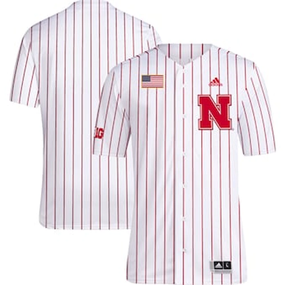 Men's adidas White Nebraska Huskers Replica Baseball Jersey