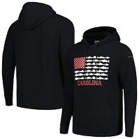 Men's Columbia Black South Carolina Gamecocks PFG Fish Flag II Pullover Hoodie