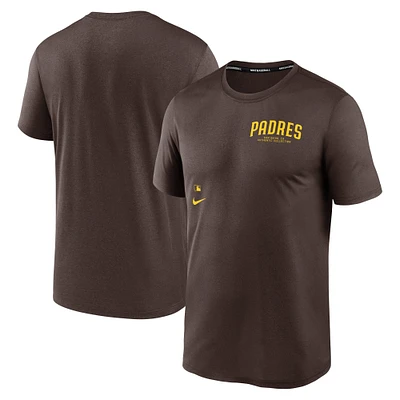 Men's Nike Brown San Diego Padres Authentic Collection Early Work Tri-Blend Performance T-Shirt