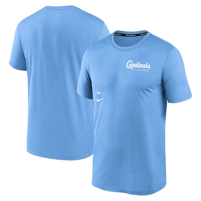 Men's Nike Light Blue St. Louis Cardinals Authentic Collection Early Work Tri-Blend Performance T-Shirt