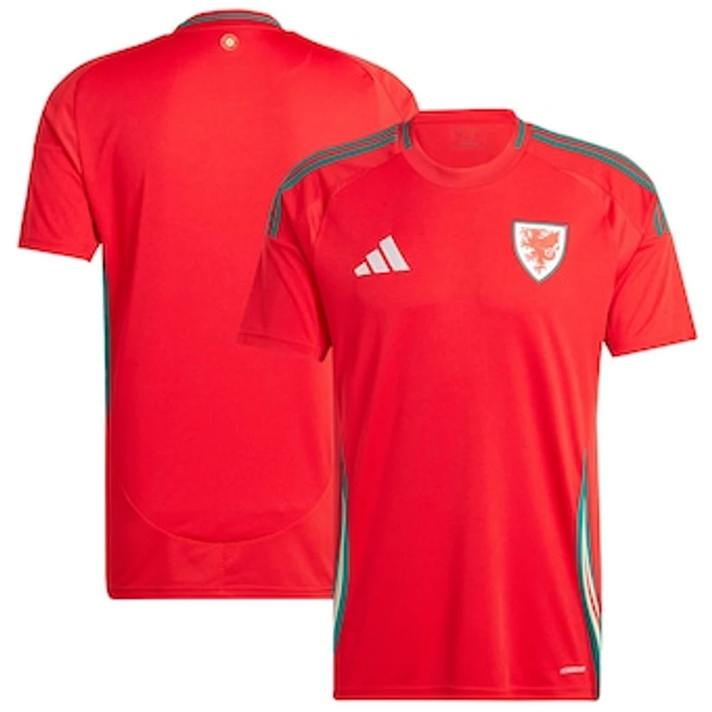 Men's adidas  Scarlet Wales National Team 2024 Home Replica Jersey