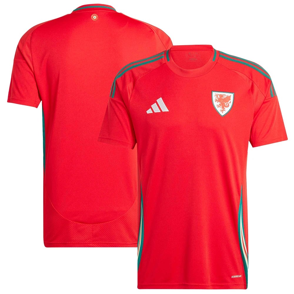 Men's adidas  Scarlet Wales National Team 2024 Home Replica Jersey