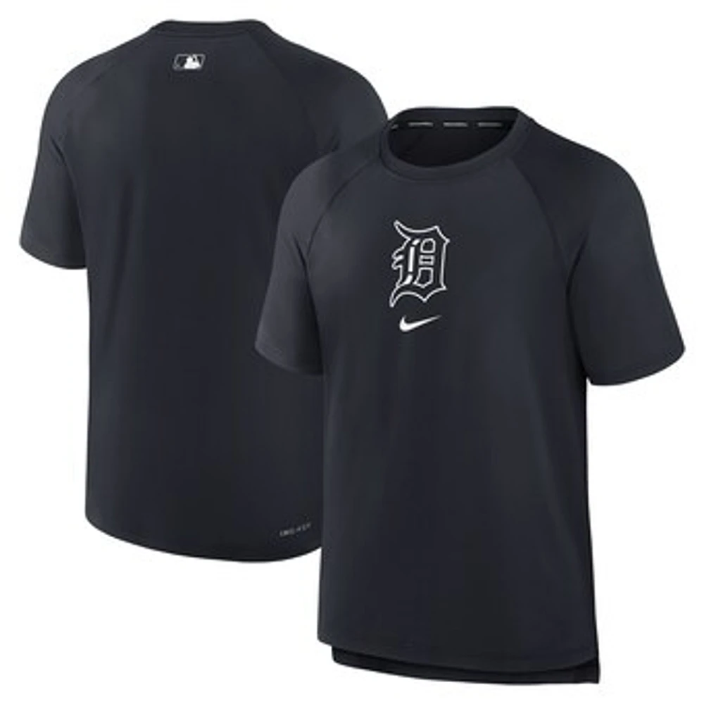 Men's Nike Navy Detroit Tigers Authentic Collection Pregame Raglan Performance T-Shirt