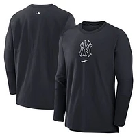 Men's Nike Navy New York Yankees Authentic Collection Player Performance Pullover Sweatshirt