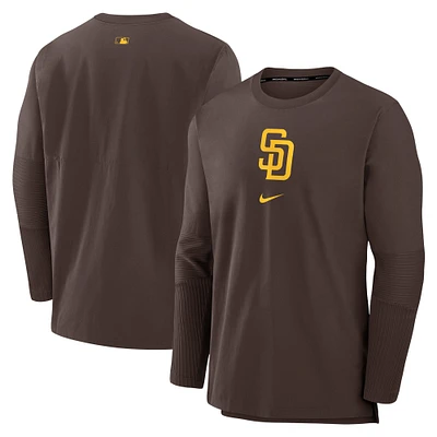 Men's Nike Brown San Diego Padres Authentic Collection Player Performance Pullover Sweatshirt