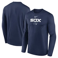 Men's Nike Navy Chicago White Sox Authentic Collection Practice Performance Long Sleeve T-Shirt