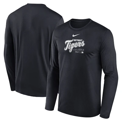 Men's Nike Navy Detroit Tigers Authentic Collection Practice Performance Long Sleeve T-Shirt