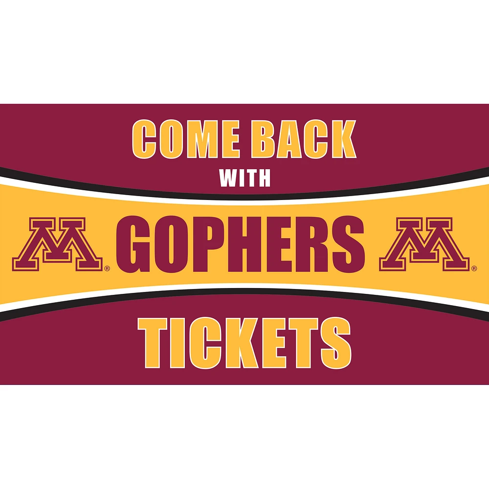 Minnesota Golden Gophers 28" x 16" Come Back With Tickets Door Mat