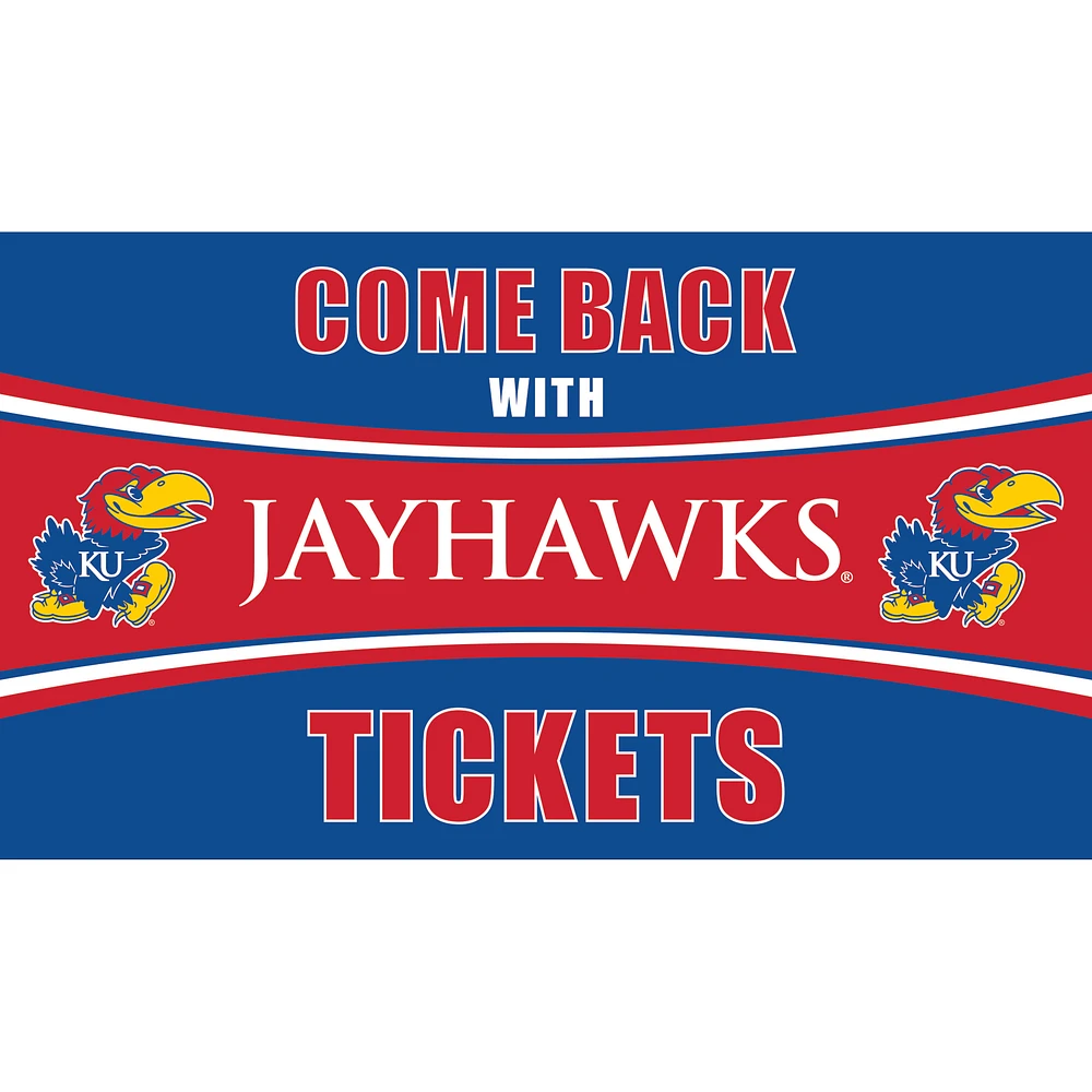 Kansas Jayhawks 28" x 16" Come Back With Tickets Door Mat