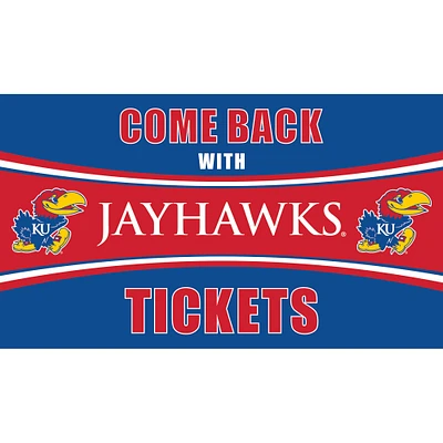 Kansas Jayhawks 28" x 16" Come Back With Tickets Door Mat