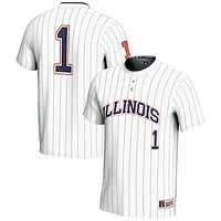 Unisex GameDay Greats #1 White Illinois Fighting Illini Lightweight Softball Jersey