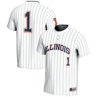 Unisex GameDay Greats #1 White Illinois Fighting Illini Lightweight Softball Jersey