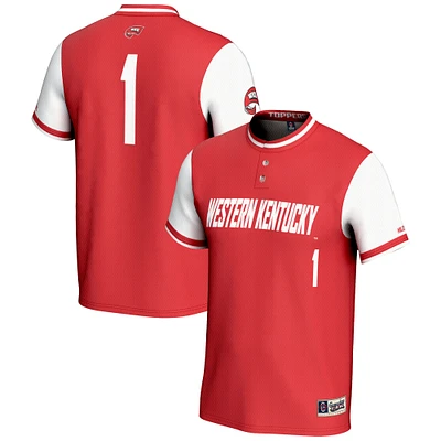 Unisex GameDay Greats #1 Red Western Kentucky Hilltoppers Lightweight Softball Jersey